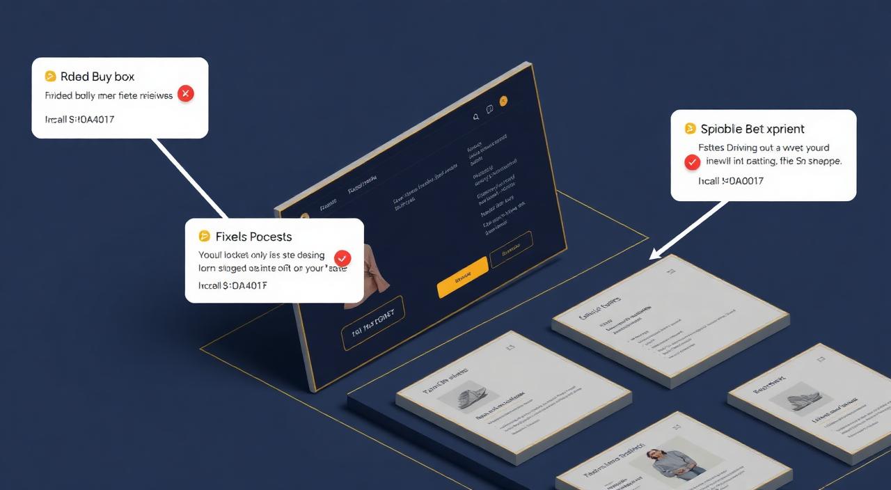 Annotated Shopify product page wireframe highlighting common conversion mistakes